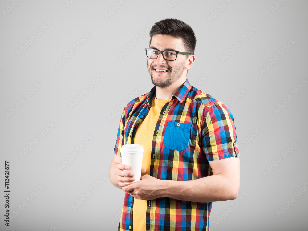 Handsome man with coffee Handsome man with coffee