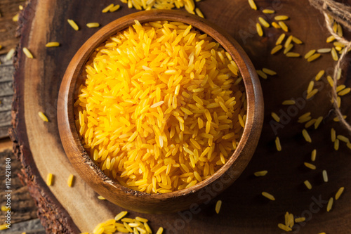 Raw Organic Yellow Saffron Rice