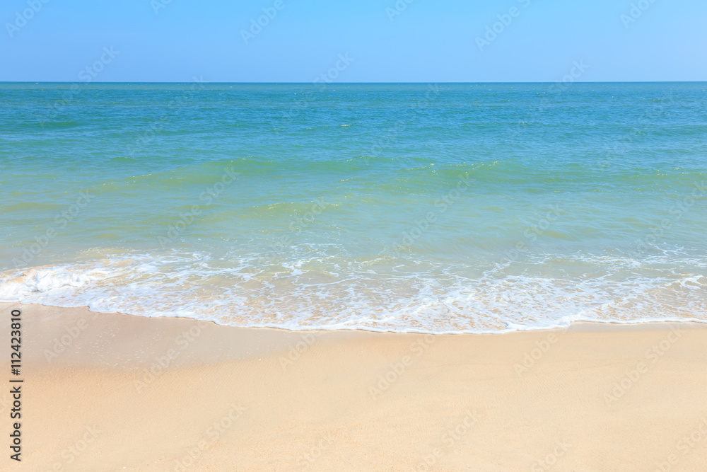 Sea wave on sand beach Sea wave on sand beach