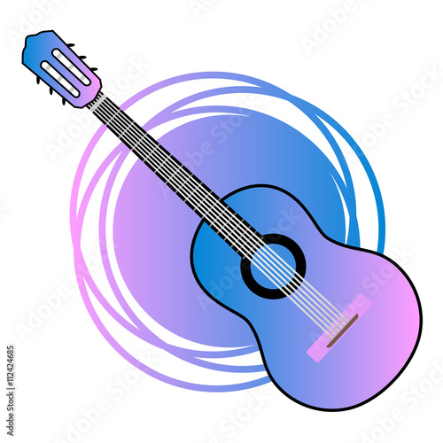 imaginative rock guitar illustration