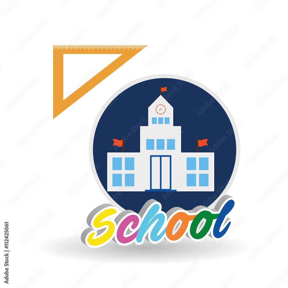 Fototapeta premium Education design. school icon. isolated illustration , vector