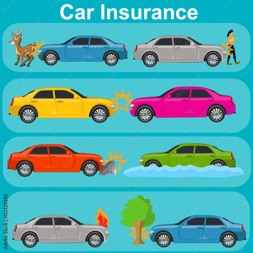 car insurance concept, vector illustration 