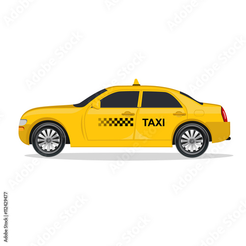 Taxi, car, vector illustration