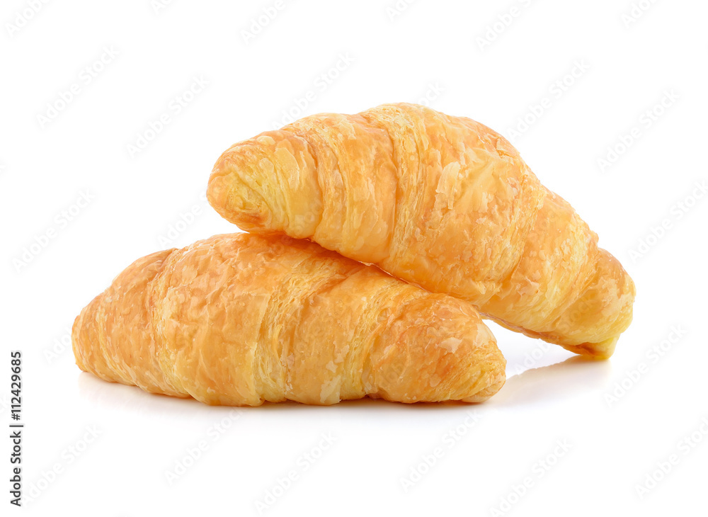 fresh croissant on white background fresh croissant on white background