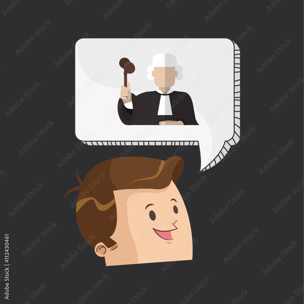 Law design. Justice icon. Grey background, vector illustration Law design. Justice icon. Grey background, vector illustration