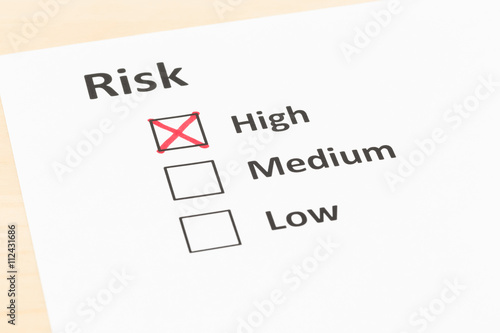 Risk assessment check box