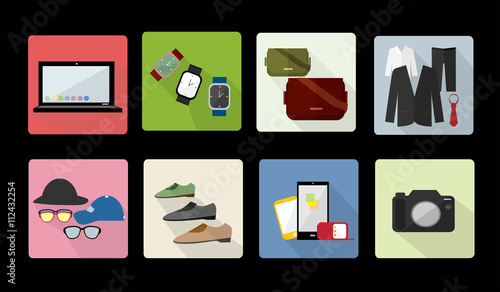 E-commerce and shopping flat design