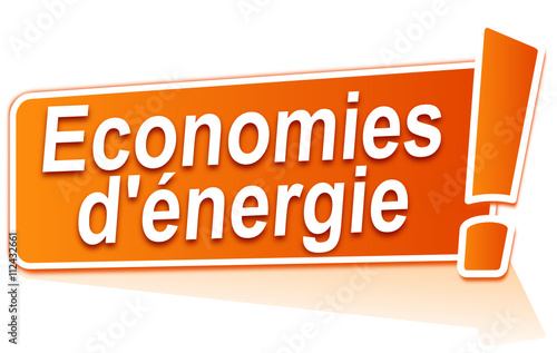 économies d'énergie sur étiquette orange