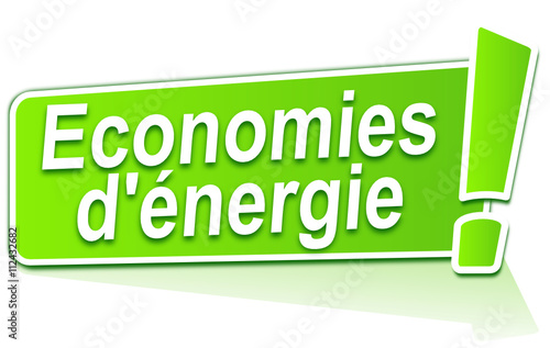 économies d'énergie sur étiquette verte