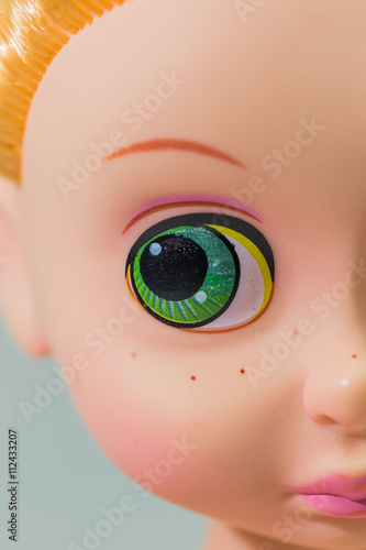 macro eye girl doll