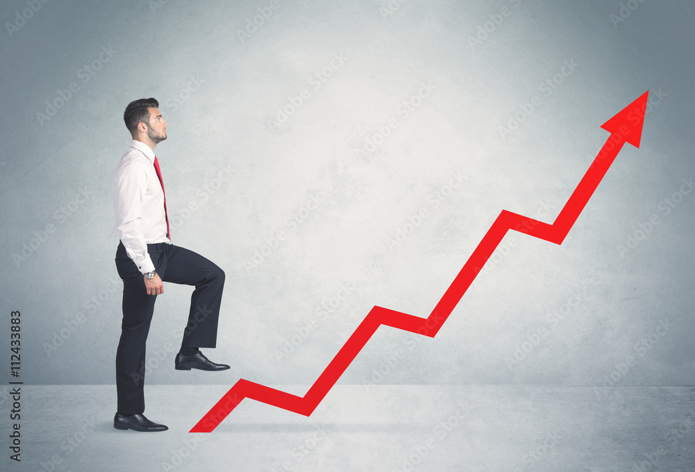 Climbing on red graph arrow Climbing on red graph arrow