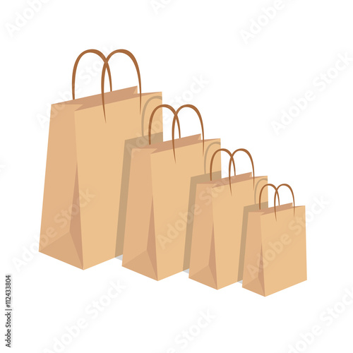 Set of paper shopping bags