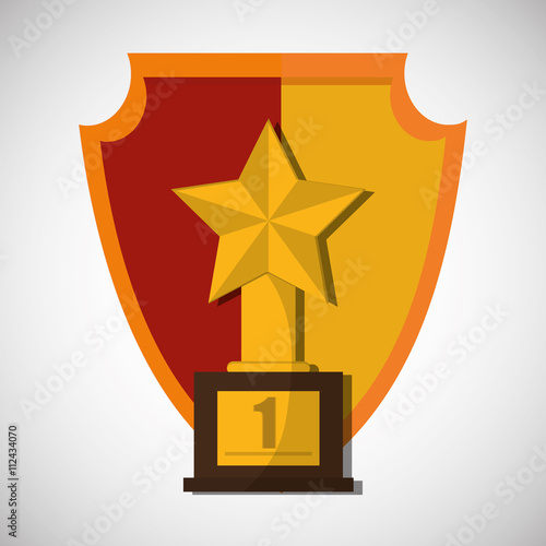 Champion design. winner icon. Colorful illustration , vector