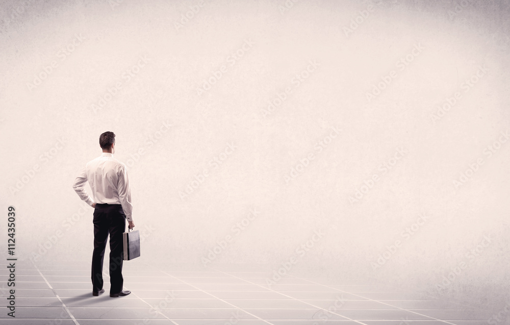 Fototapeta premium Business person standing in empty space
