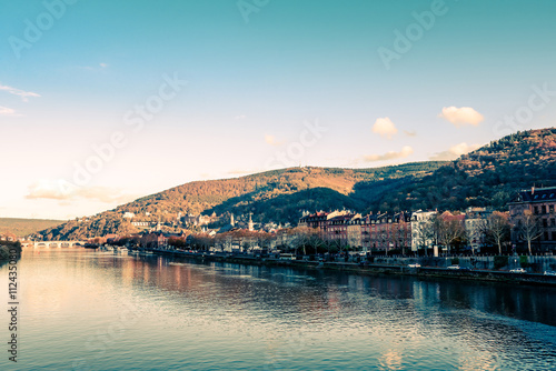 view to old town of Heidelberg, Germany