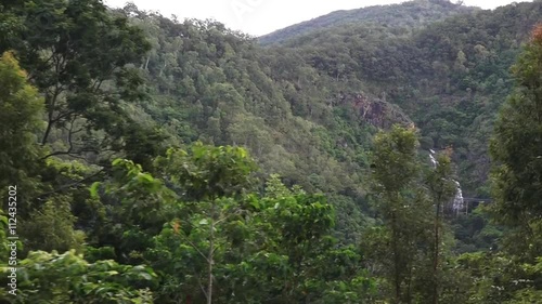 Dramatic landscape view from Kuranda Scenic Railway in the tropical north of Queensland Australia photo