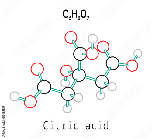 C6H8O7 Citric acid molecule