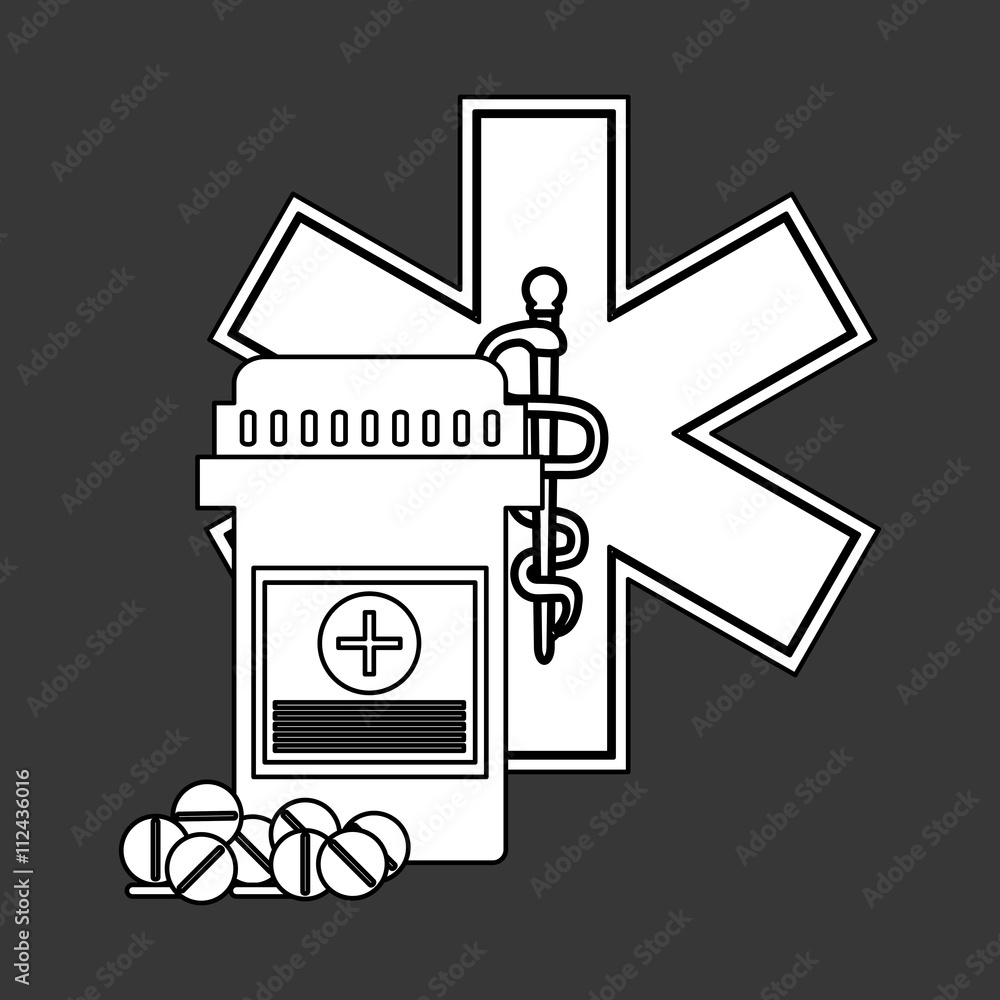Medical care design. Health care icon. Colorful illustration Medical care design. Health care icon. Colorful illustration
