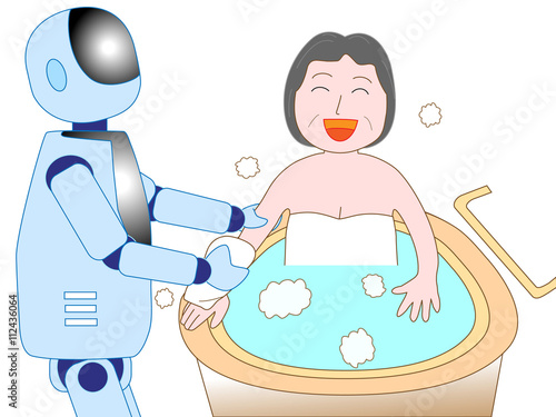 高齢者を介護するロボット
