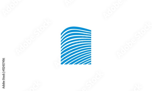 vector line building office company icon, logo isolated