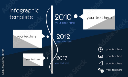 Infographic teplate timeline photo