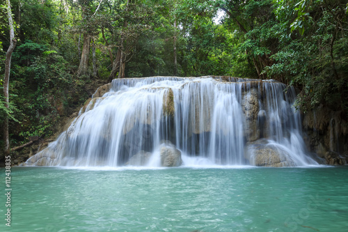 Waterfall in Erawan national park, level 2, Kanchanaburi