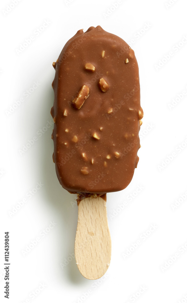 ice cream covered with chocolate and nuts ice cream covered with chocolate and nuts