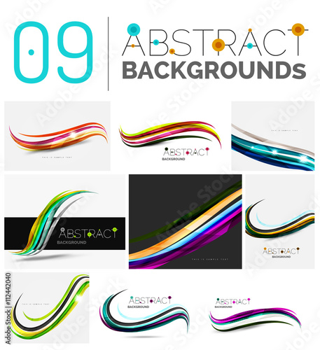 Set of abstract backgrounds