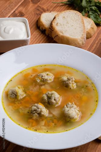 vegetable and meatball soup