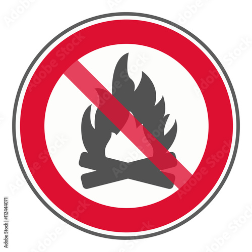 Schild Lagerfeuer Verbot