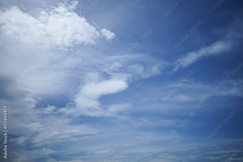 beautiful white cloud on blue sky background