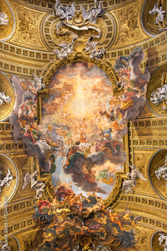 Canvas Print Rome, Italy - September 10, 2015: Chorus of Basilica Il Gesu, Rome, Italy