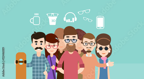 Casual People Group Hipster