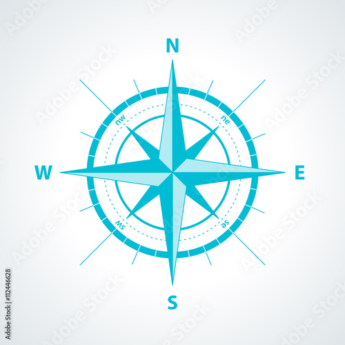 Wallpaper Mural Simple wind rose isolated vector illustration. Torontodigital.ca