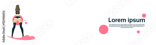 Twerk Booty Dancer Modern Girl Performer Dance Copy Space Banner