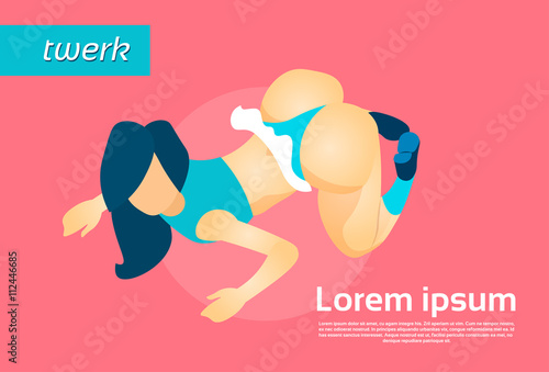 Twerk Booty Dancer Modern Girl Performer Dance Copy Space