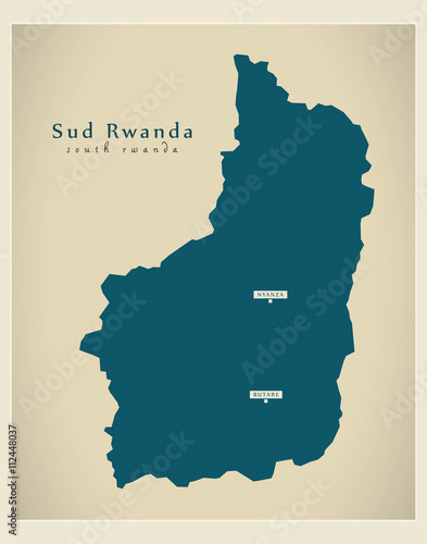 Modern Map - Sud Rwanda RW