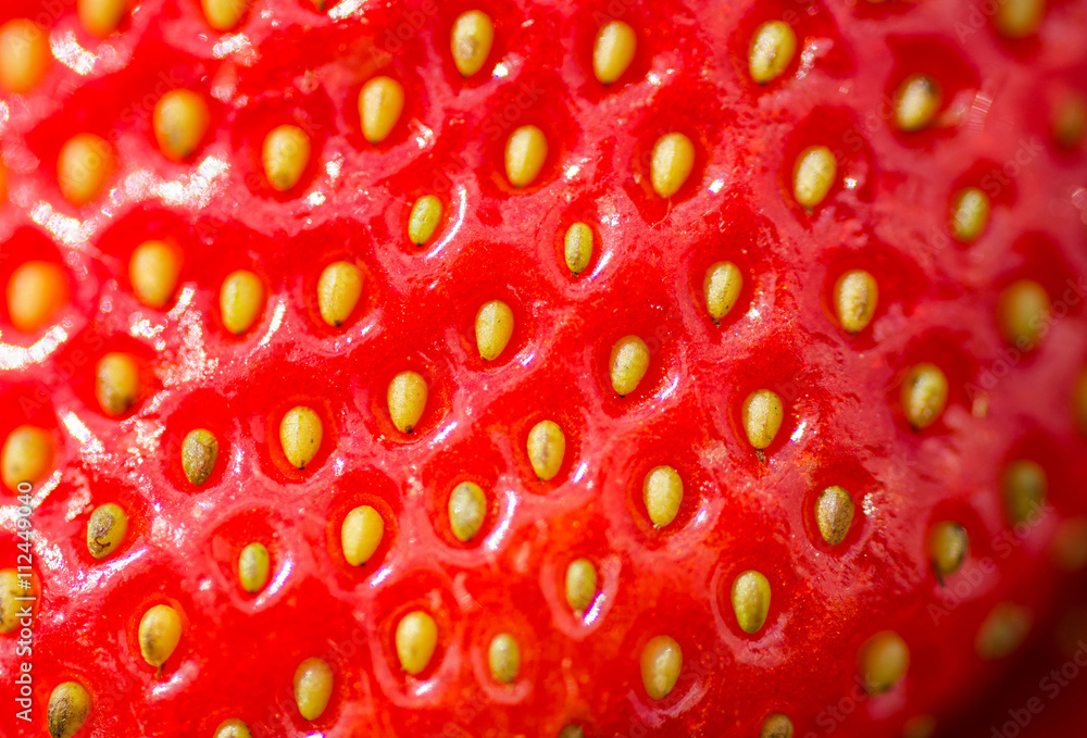 Fresh, ripe strawberry close-up. Macro photo of strawberry Fresh, ripe strawberry close-up. Macro photo of strawberry