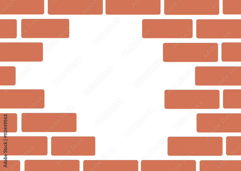 Obraz premium Wall of bricks and space background art vector