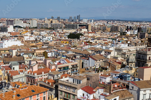 Aerial views of the rooftops of the city of Valencia. © josevgluis