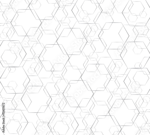 Hexagon line abstract and space art background