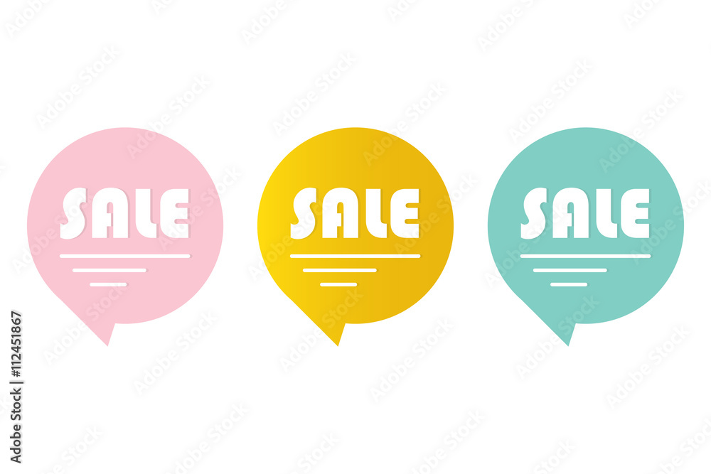 Cute pink, mint green and gold speech bubble icons set with word sale isolated on white background. Colorful sale tags, bubbles, banners, stickers. Cute pink, mint green and gold speech bubble icons set with word sale isolated on white background. Colorful sale tags, bubbles, banners, stickers.