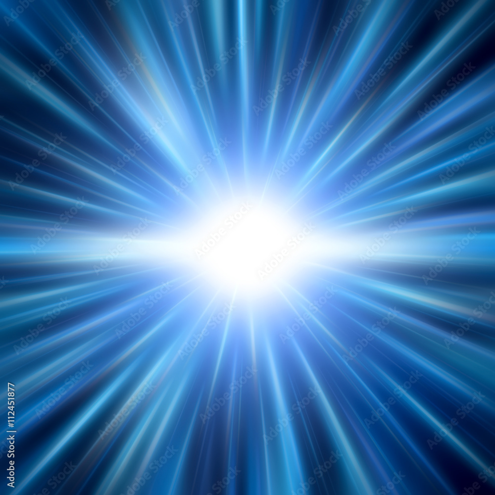 Light effect. Star explosion. Rays of colorful light illustration. Abstract Background