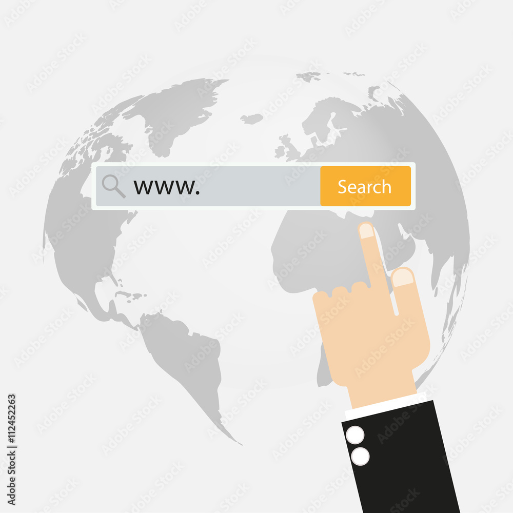 Internet search bar. Vector illustration