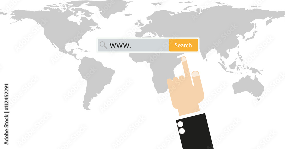 Internet search bar. Vector illustration