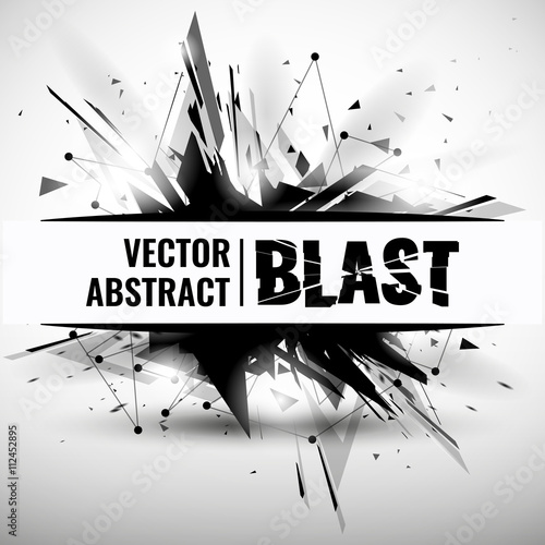 abstract image of explosion, illustration background, dark matter, the explosion effect.