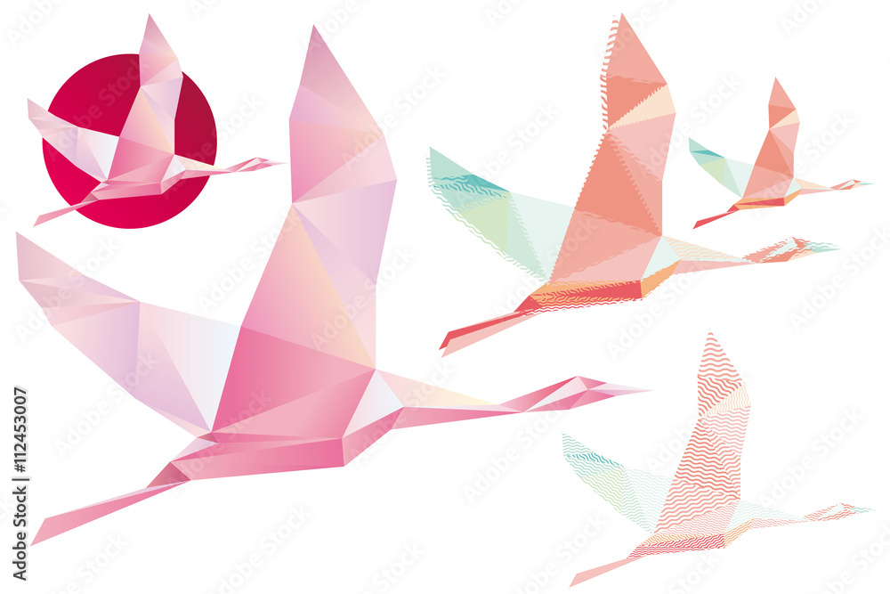 Shadoof, Abstract Crystal Pink shadoof, shadoof in flight, wildlife bird, symbol Shadoof, Abstract Crystal Pink shadoof, shadoof in flight, wildlife bird, symbol