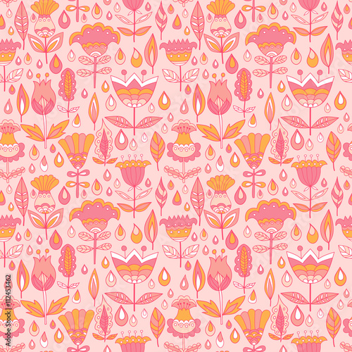Seamless pattern for coloring book.