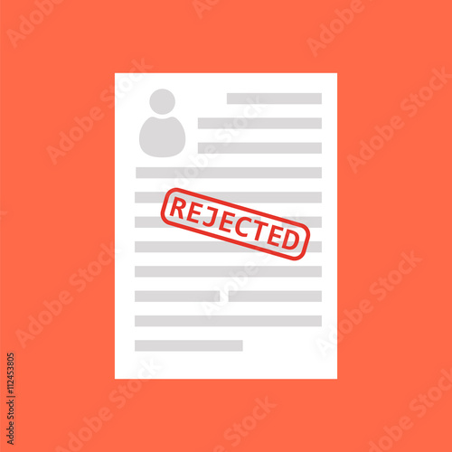 Job application rejected.