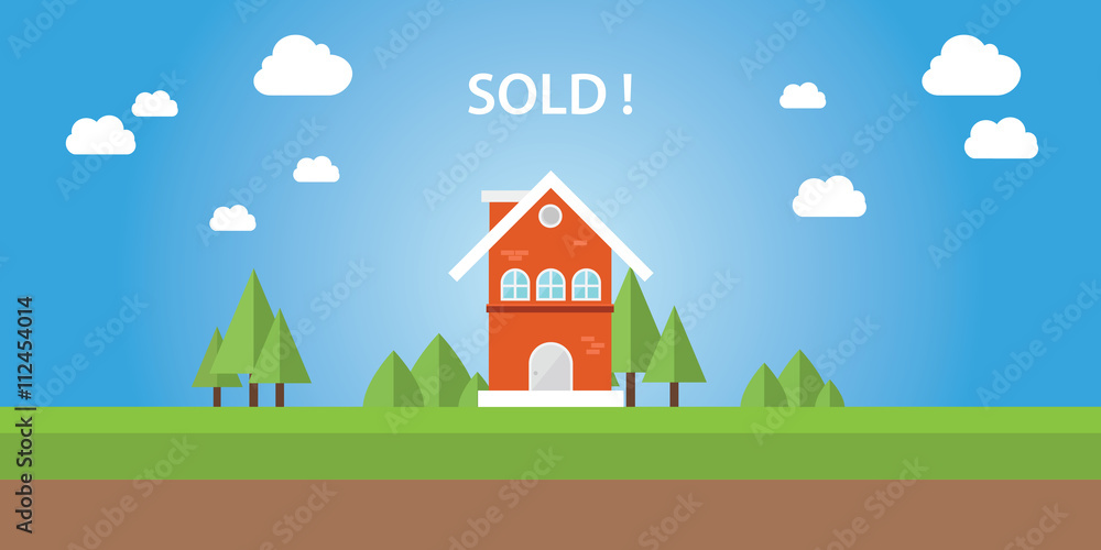 sold house with text on top
